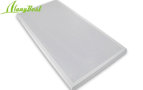Los paneles de techo falsos acústicos de aluminio de las lanas de cristal 295*595